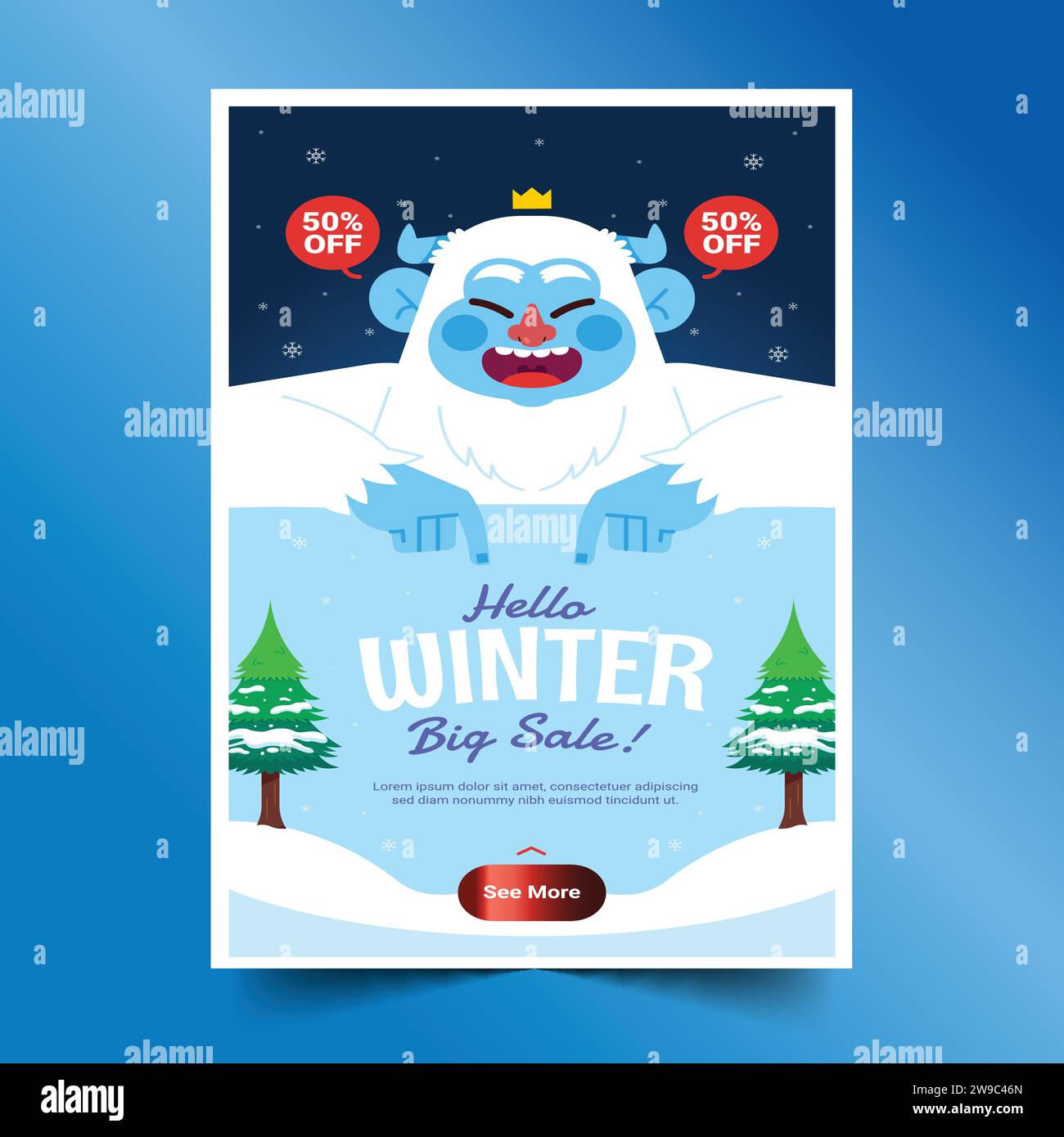 flat banner collection winter season design vector illustration Stock ...