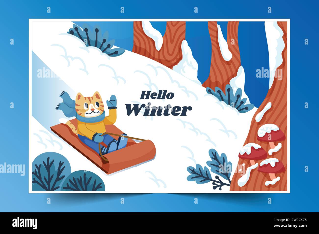 flat background winter season design vector illustration Stock Vector ...