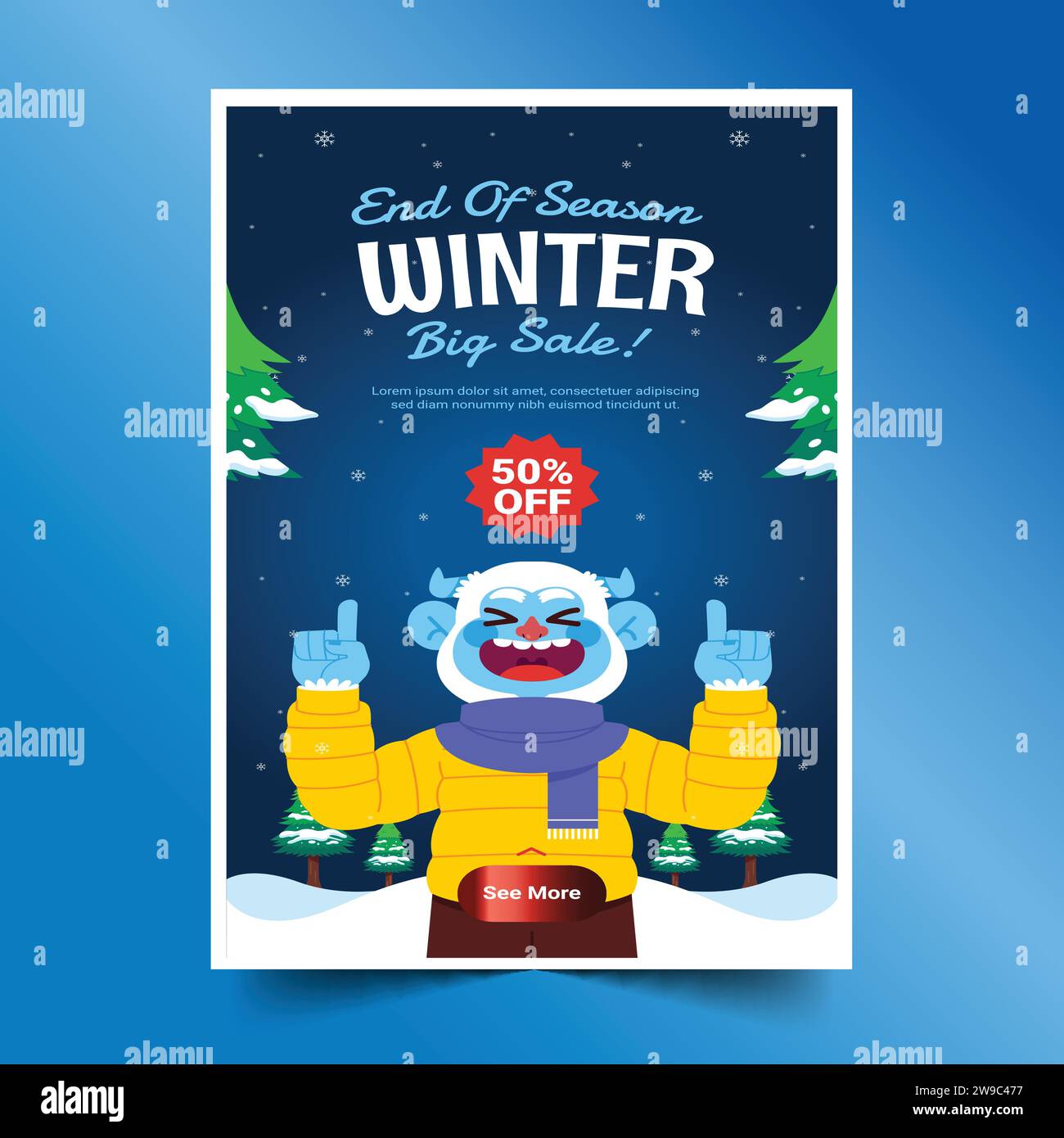 flat banner collection winter season design vector illustration Stock ...