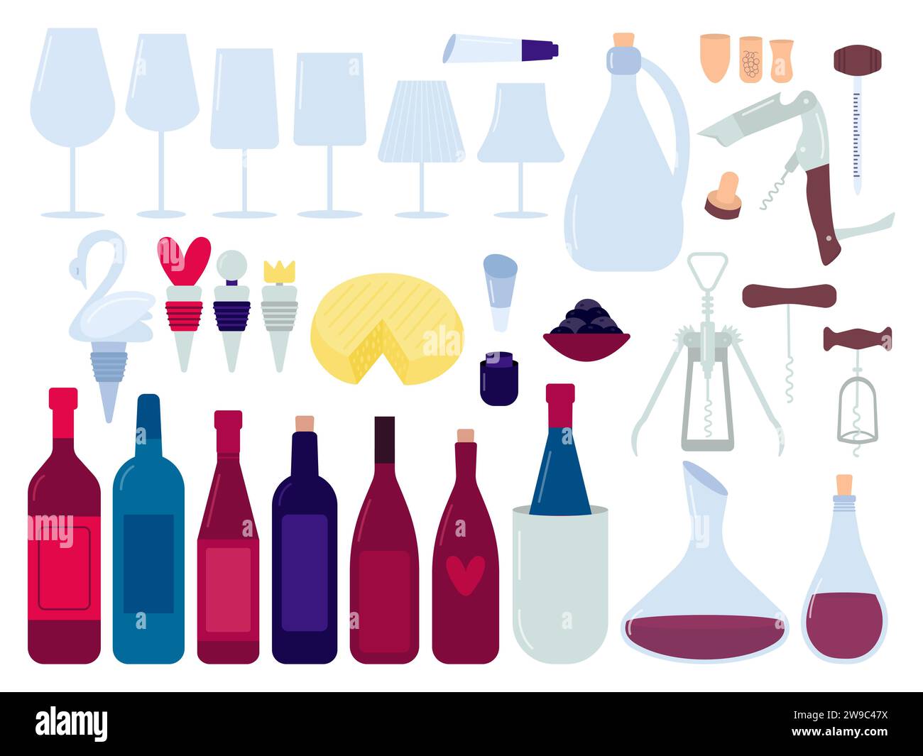 Wine production flat design set Stock Vector Image & Art Alamy