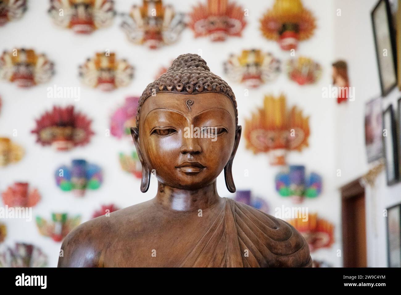 Kolutara, Sri Lanka 09 february 2023. Sri Lankan Traditional wood craft