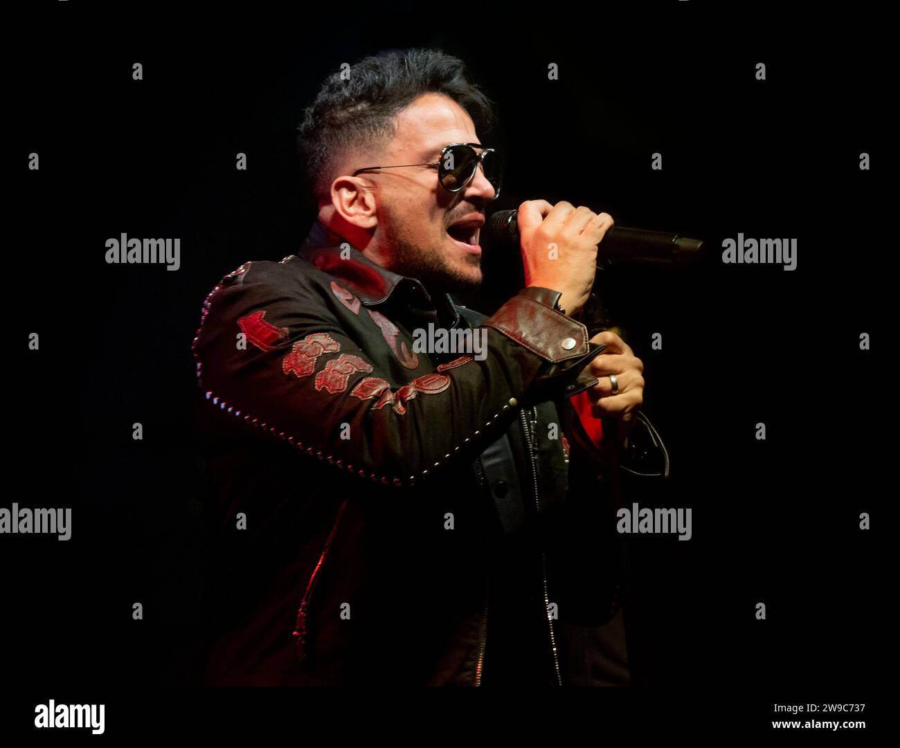 Peter Andre Performing in Redditch Town Centre, Worcestershire after