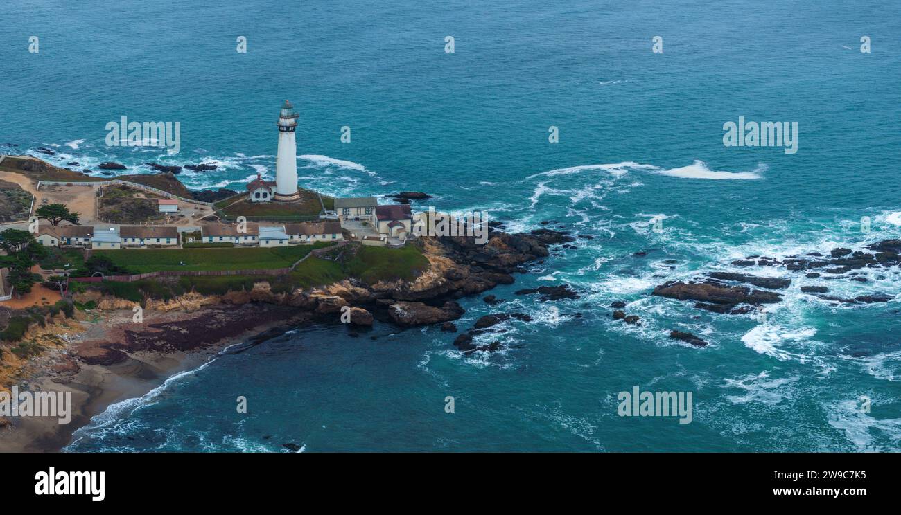Pigeon point lighthouse. Aerial view of the lighthouse Stock Photo - Alamy