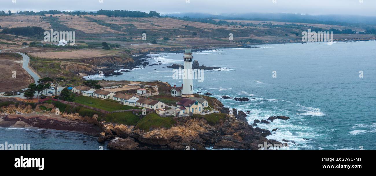 Pigeon point lighthouse. Aerial view of the lighthouse Stock Photo - Alamy