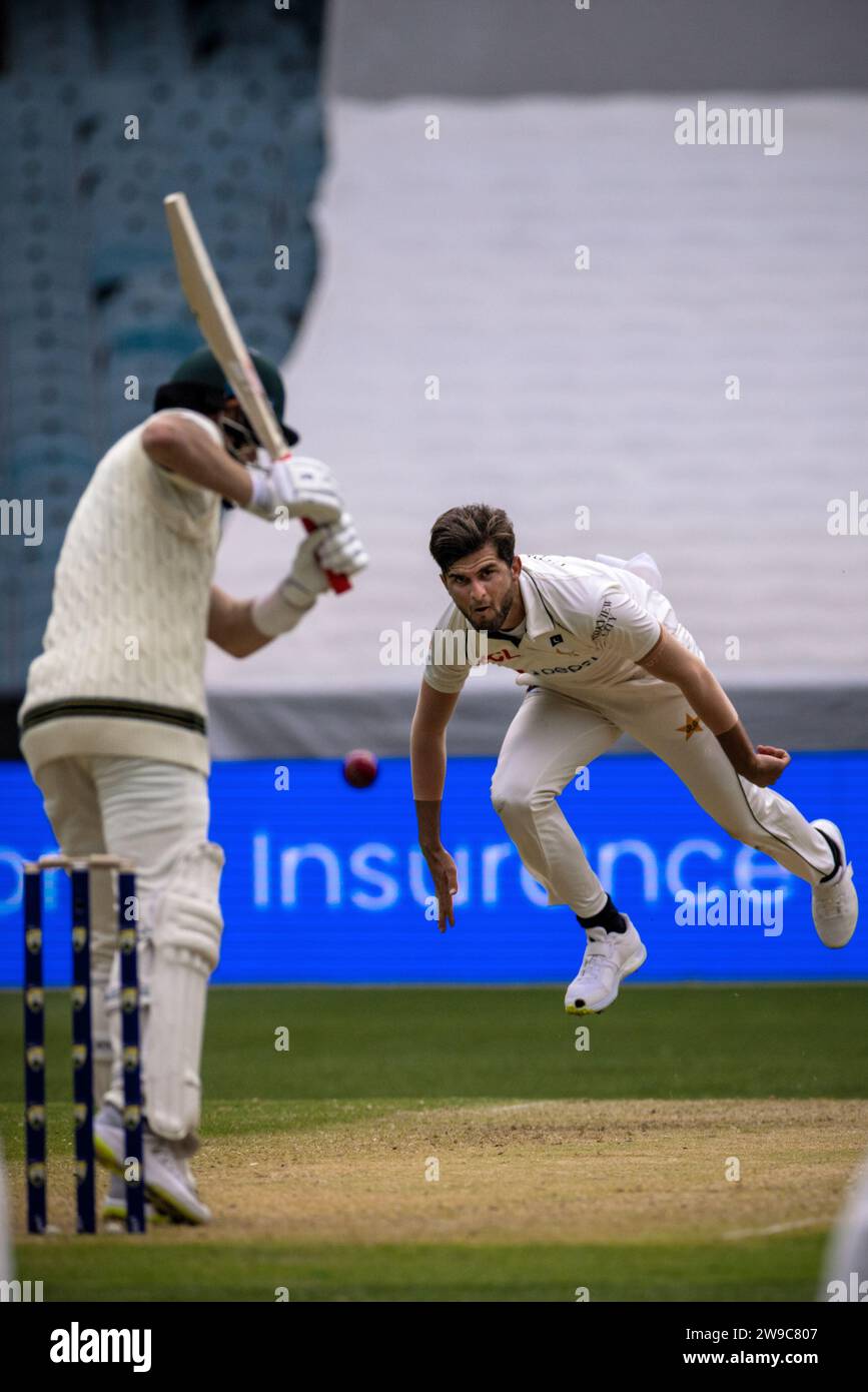 Melbourne, Australia, 26 December, 2023. Shaheen Shah Afridi of