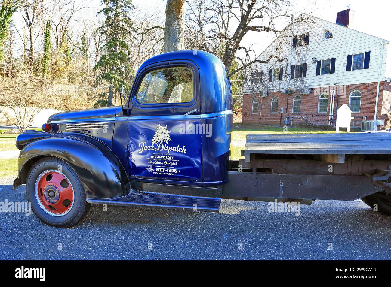 Old pickup truck Stony Brook Long Island NY Stock Photo