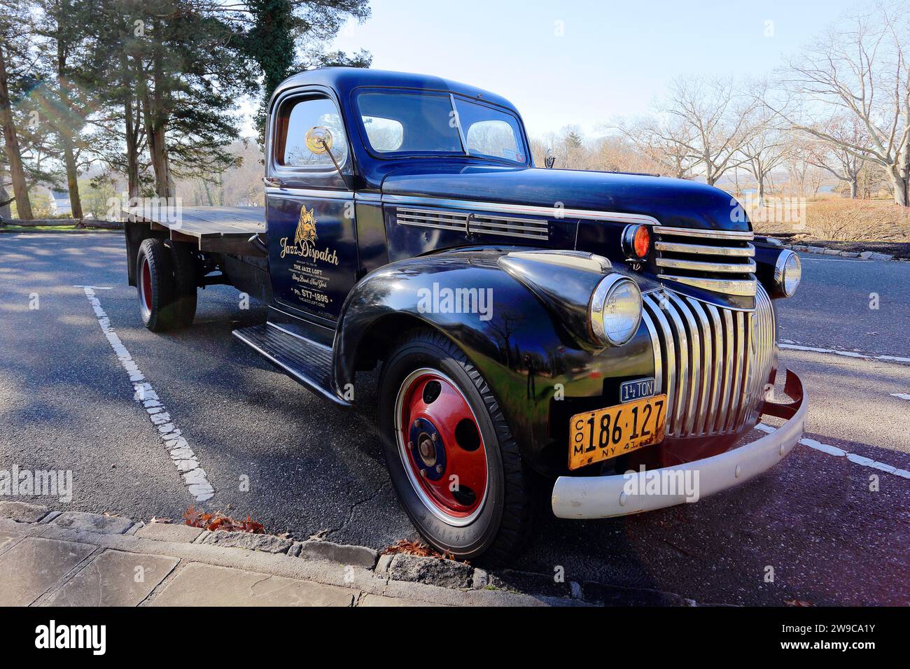 Old pickup truck Stony Brook Long Island NY Stock Photo