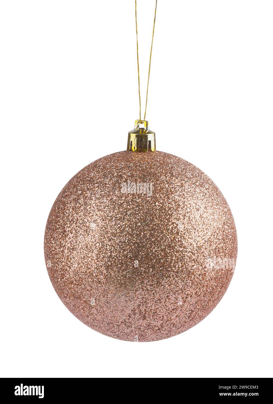 Beautiful glitter Christmas ball isolated on white Stock Photo - Alamy