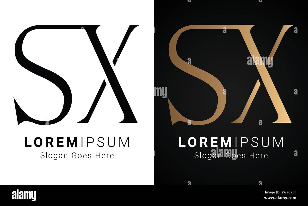 Sx minimal logo design hi-res stock photography and images - Alamy