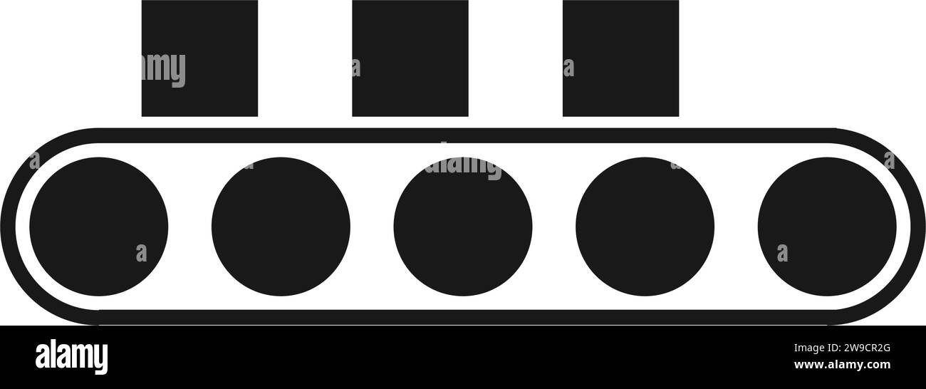 Conveyor vector icon design Cut Out Stock Images & Pictures - Alamy
