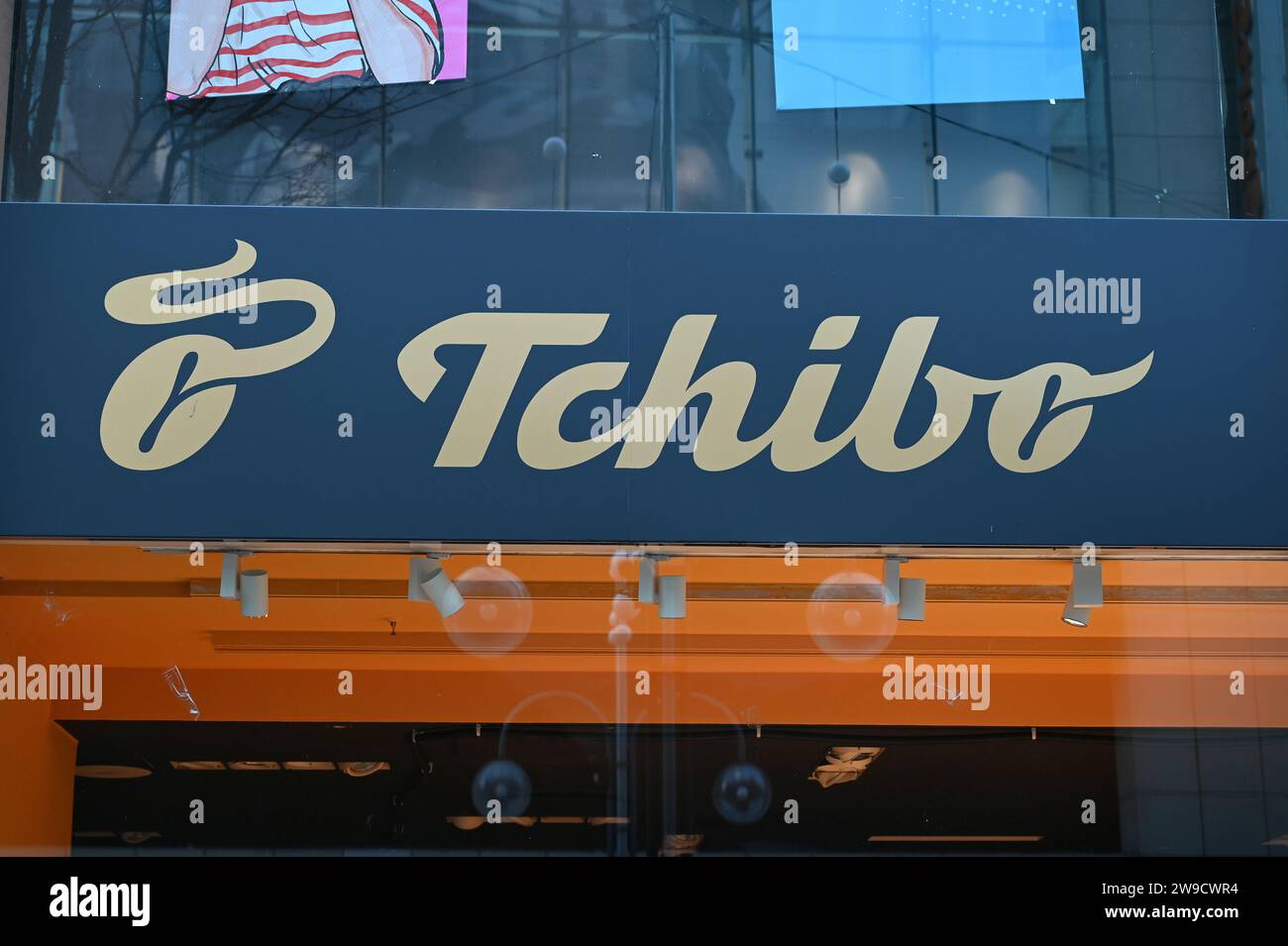 Cologne, Germany. 26th Dec, 2023. Logo, lettering of Tchibo on an ...