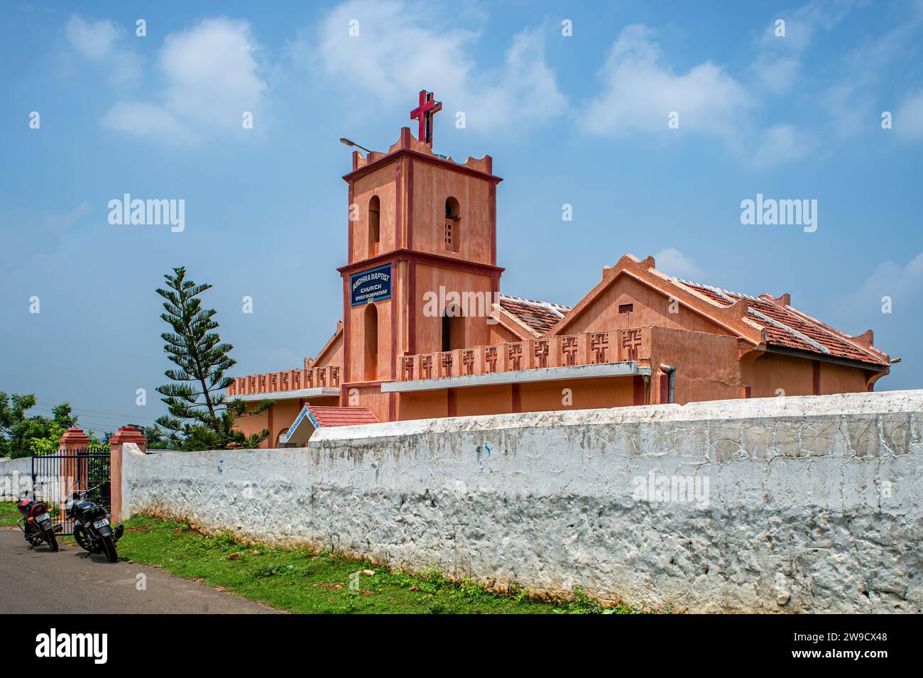 08 30 2015 Vintage Old Baptist church of 1876 at Bheemunipatnam ; Vishakhapatnam ; Andhra Pradesh ; India Asia. Stock Photo