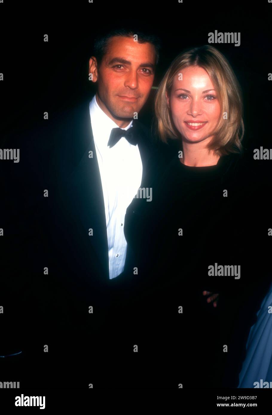 Hollywood, California, USA 5th October 1996 (L-R) Actor George Clooney and Celine Balitran attend Hollywood Entertainment Museum Opening on October 5, 1996 in Hollywood, California, USA. Photo by Barry King/Alamy Stock Photo Stock Photo