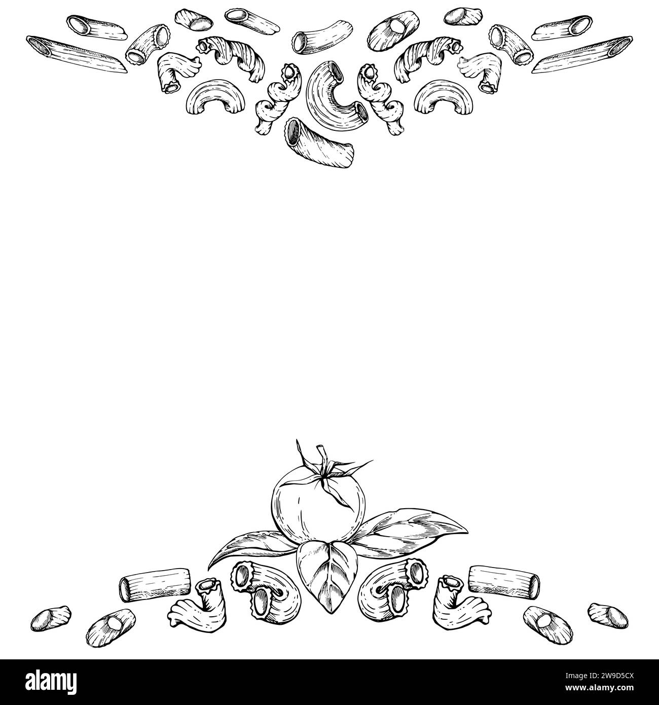 Pasta Border Clip Art Pasta Border Stock Vector Images Alamy