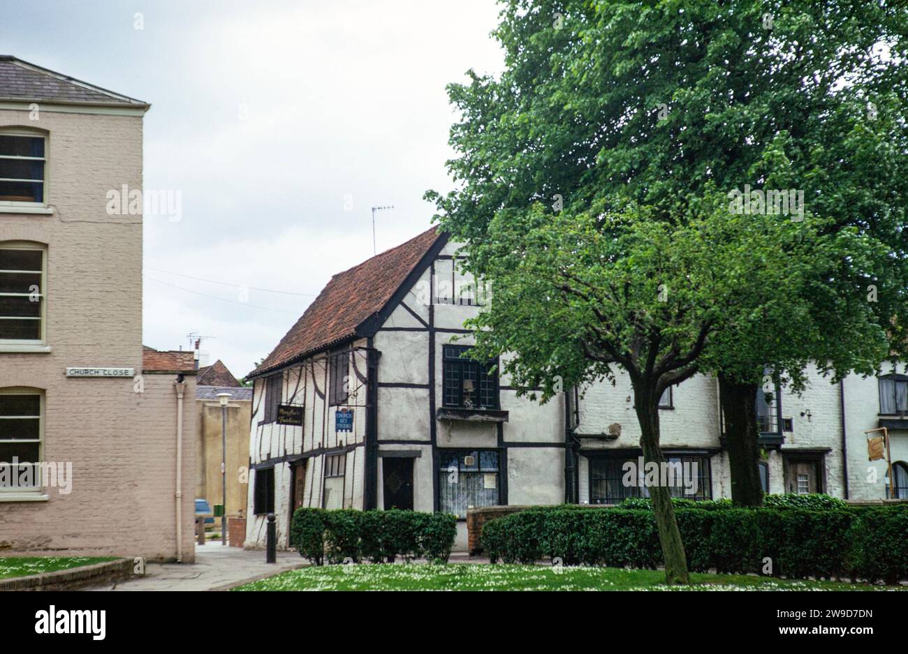 Historic buildings in Church Close, Boston, Lincolnshire, England, UK May 1974 Stock Photo