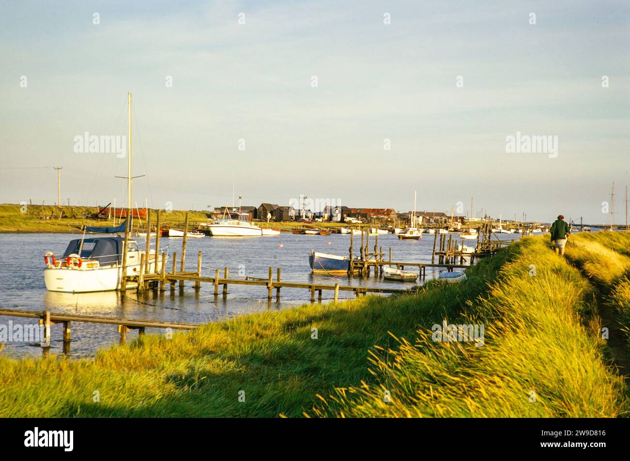 River Blyth looking across to Southwold from Walberswick, Suffolk, England, Uk September 1974 Stock Photo