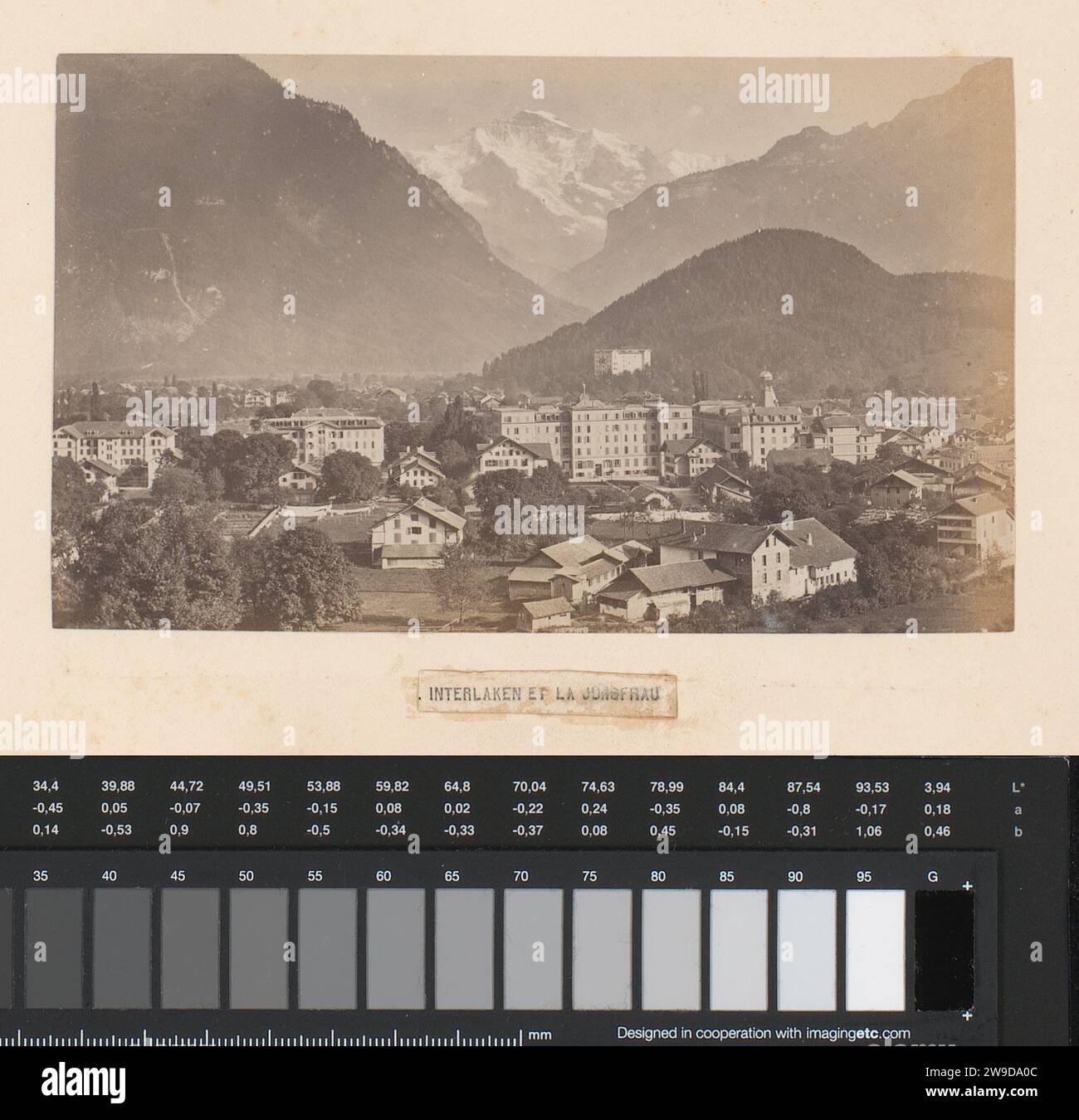 View of Interlaken with the Jungfrau, Switzerland, Anonymous, 1860 ...