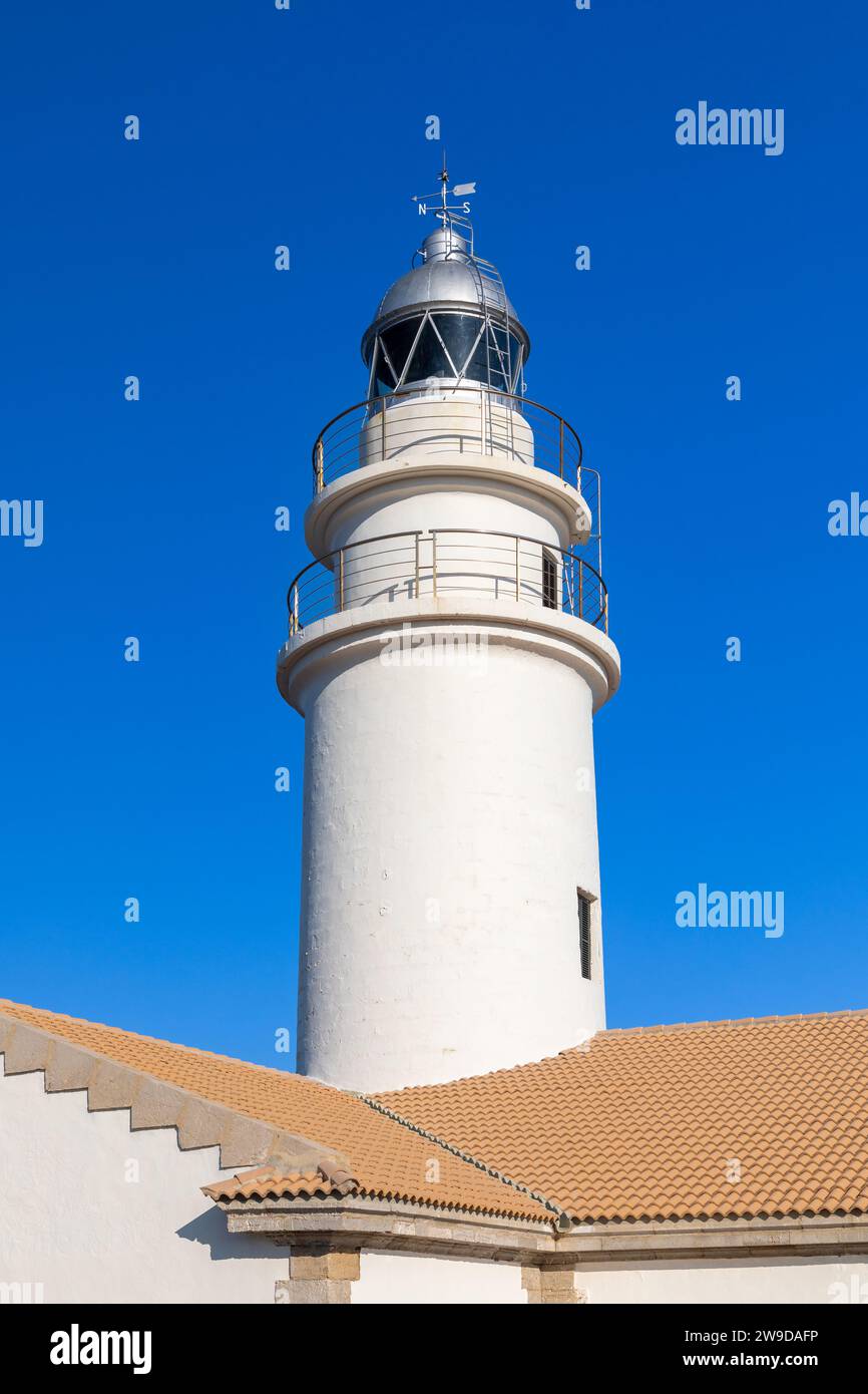 Capdepera lighthouse near Cala Rajada, island of Mallorca, Spain Stock Photo