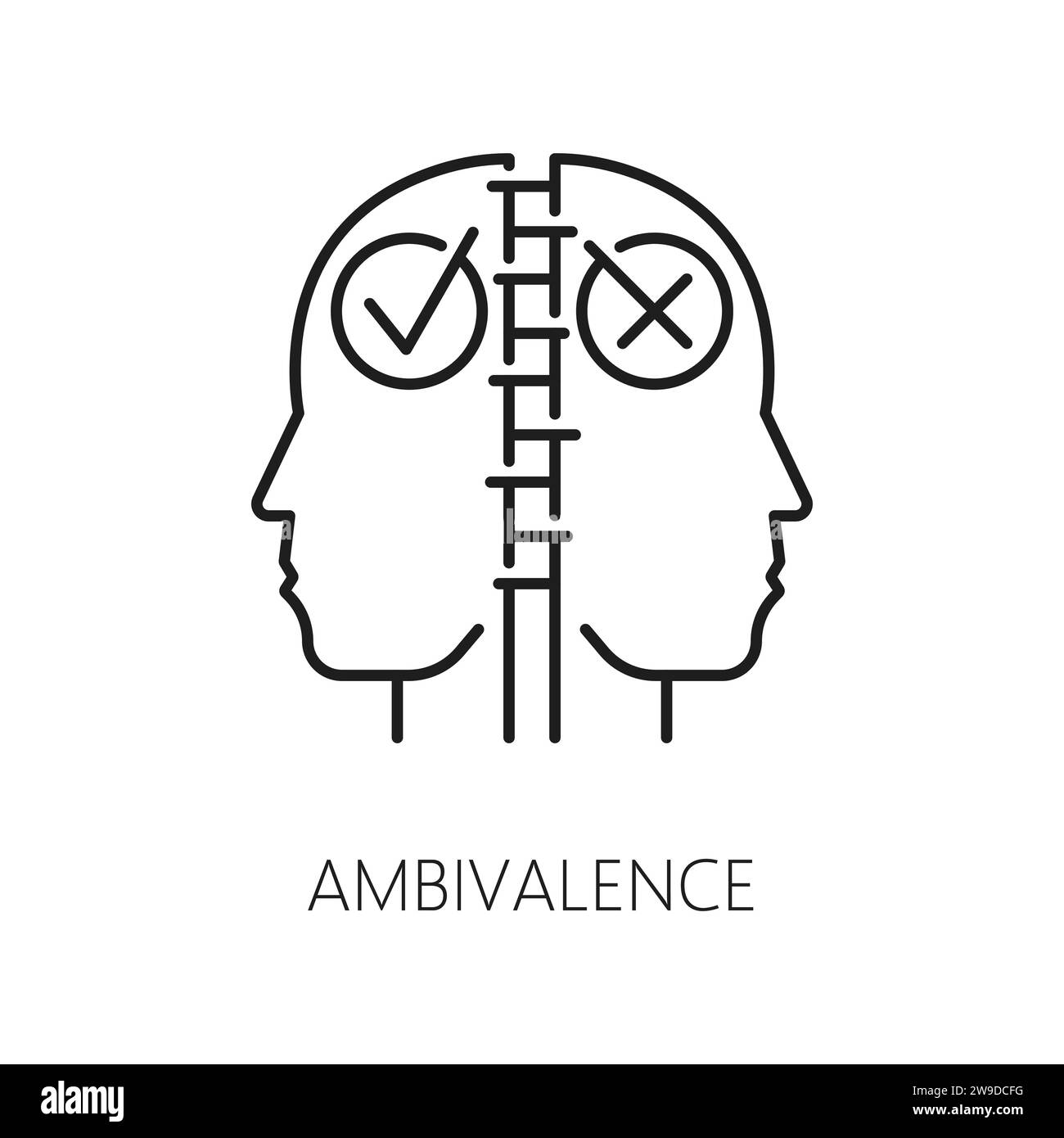 Ambivalence psychological disorder problem, mental health. Human ...