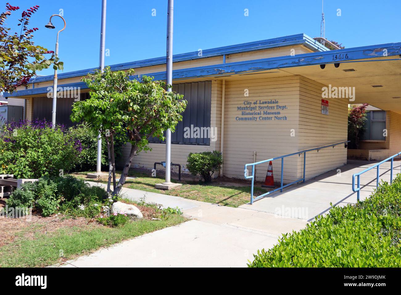 Lawndale, California: LAWNDALE Municipal Services Department, Historical Museum and Community Center North Stock Photo