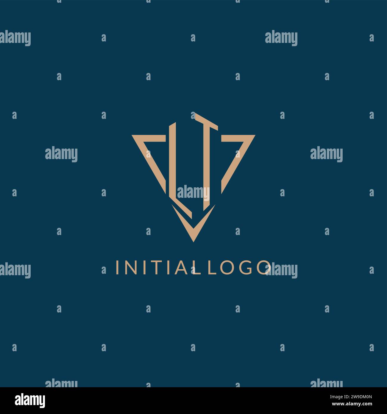 LT logo initials triangle shape style, creative logo design vector graphic Stock Vector