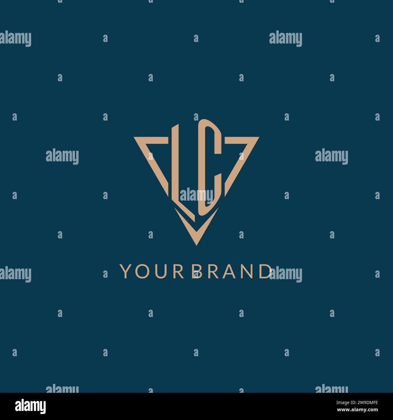 LC logo initials triangle shape style, creative logo design vector ...
