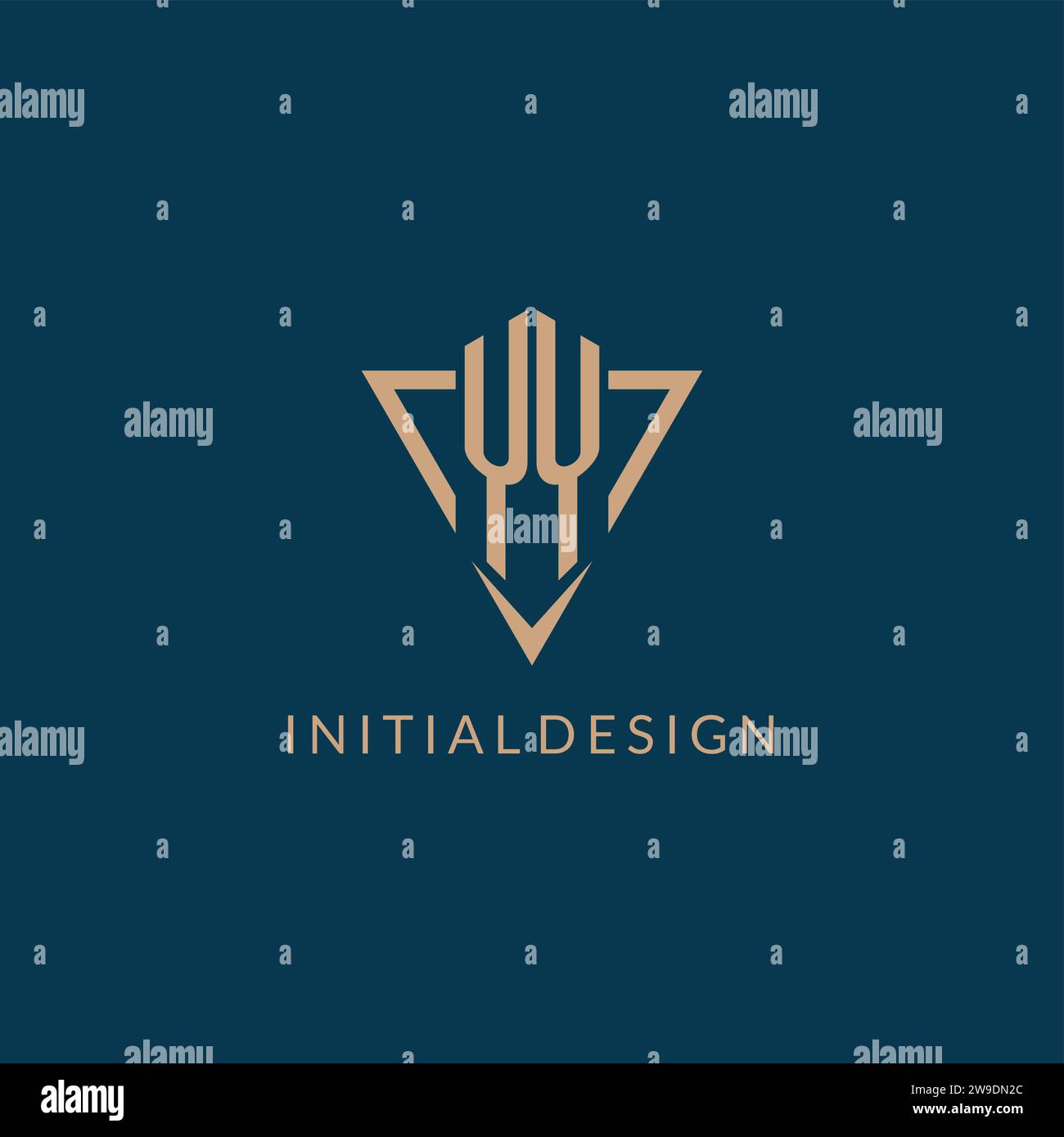 YY logo initials triangle shape style, creative logo design vector graphic Stock Vector