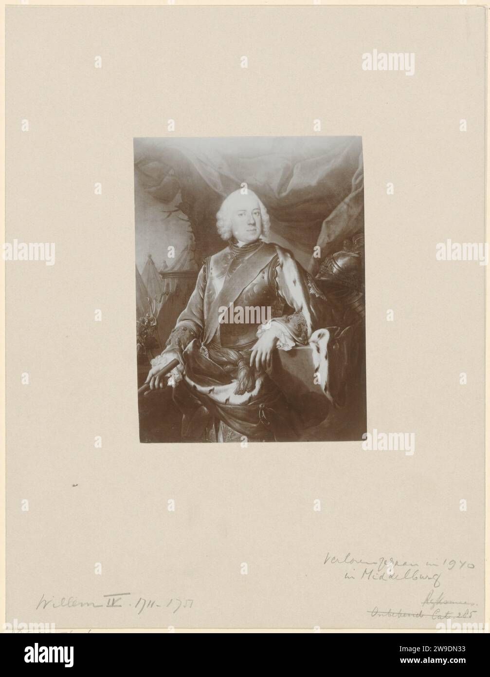 Portrait of William IV, Prince of Oranje -Nassau, 1850 - 1930 photograph  Netherlands photographic support Stock Photo
