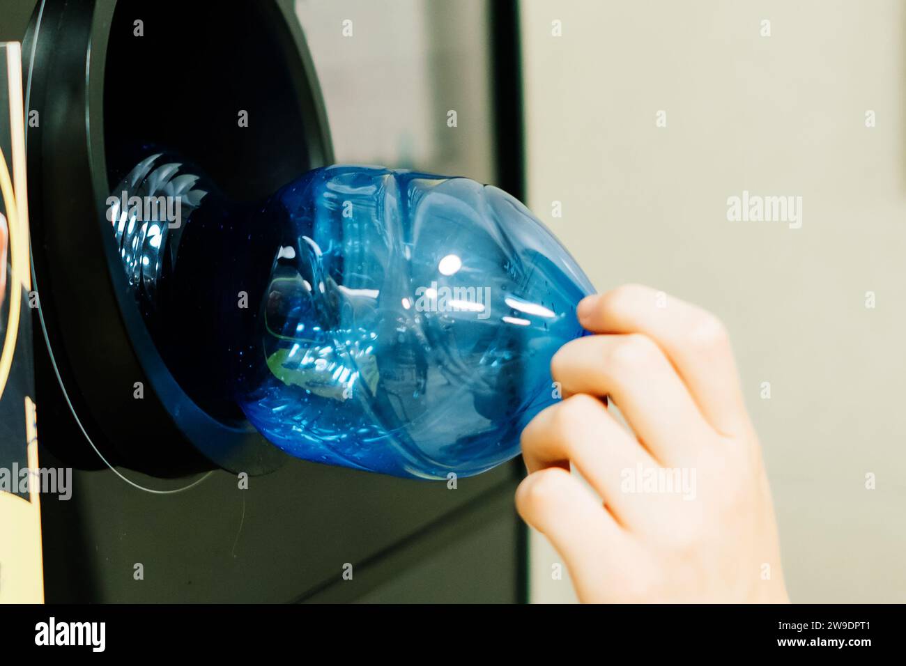 Bottle deposit recyclable bottle in store Europe Stock Photo Alamy
