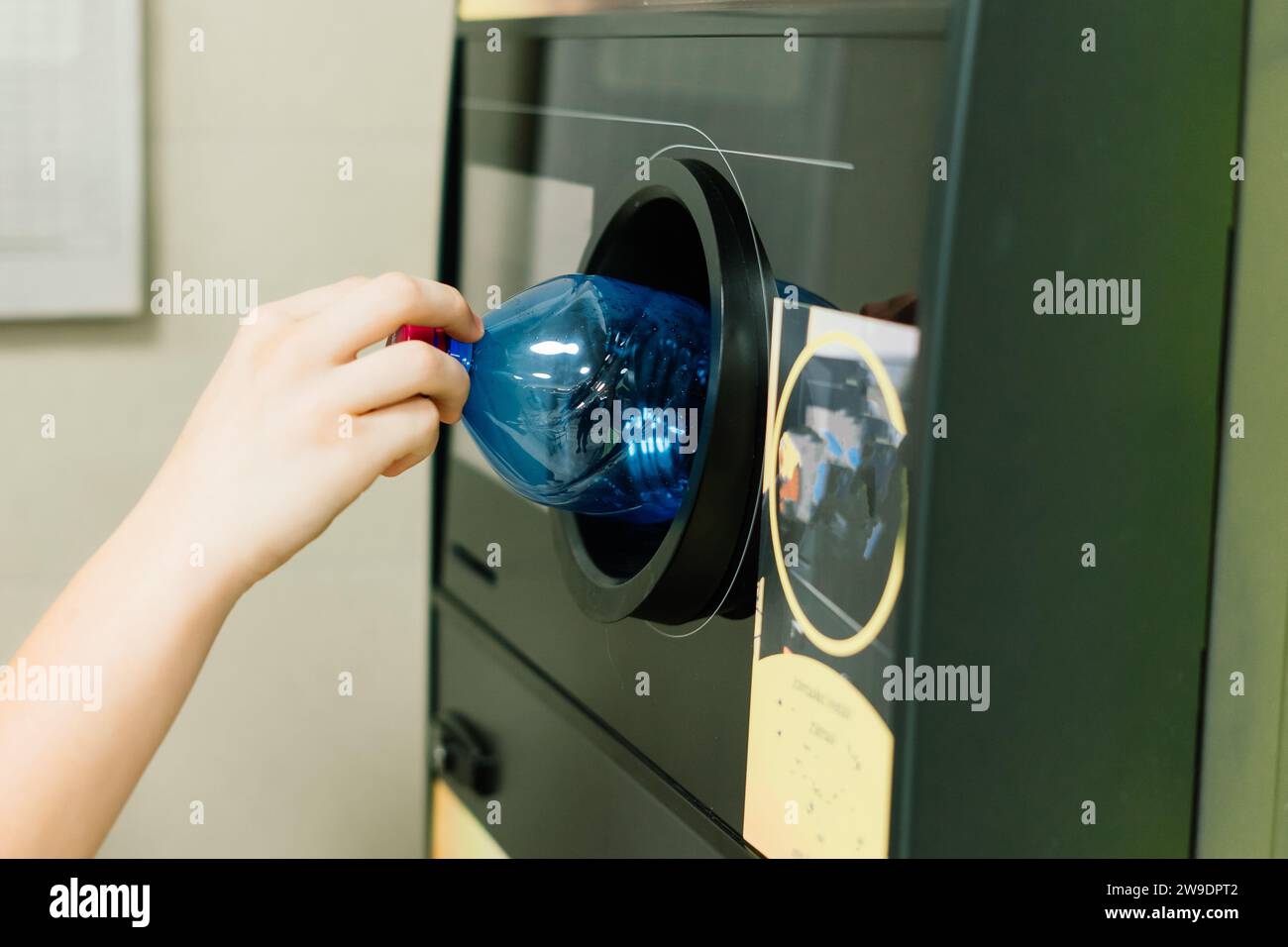 Bottle deposit recyclable bottle in store Europe Stock Photo Alamy