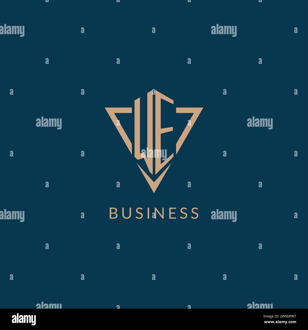 WE logo initials triangle shape style, creative logo design vector graphic Stock Vector