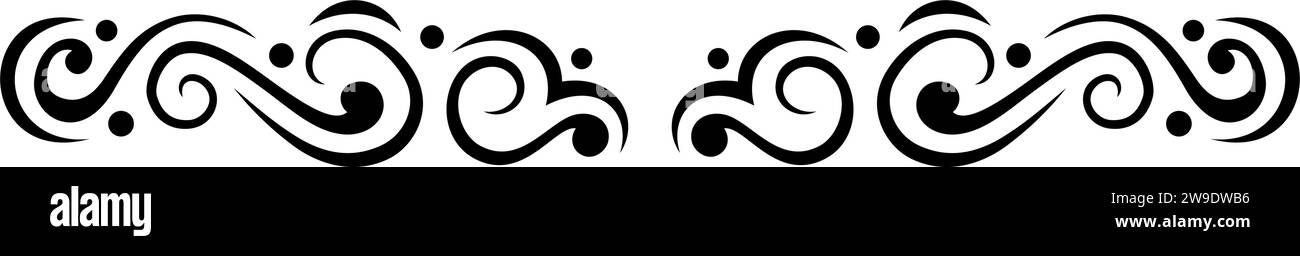 Text divider, border, text border, black with transparent background ...