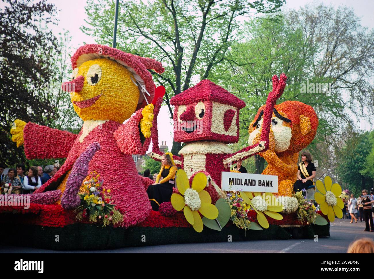 Spalding flower parade, Spalding, Lincolnshire, England, UK May 1976 Stock Photo