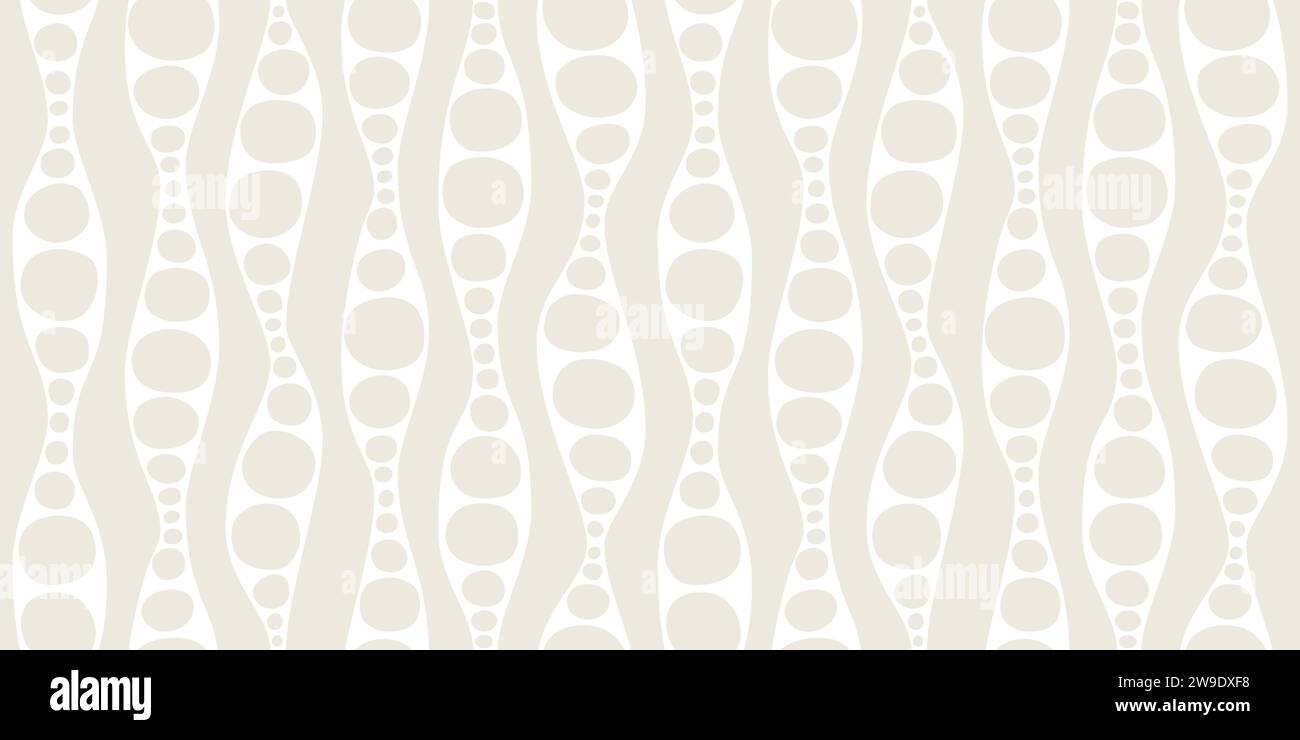 Seamless geometric pattern with waves and bubbles. Vector illustration ...