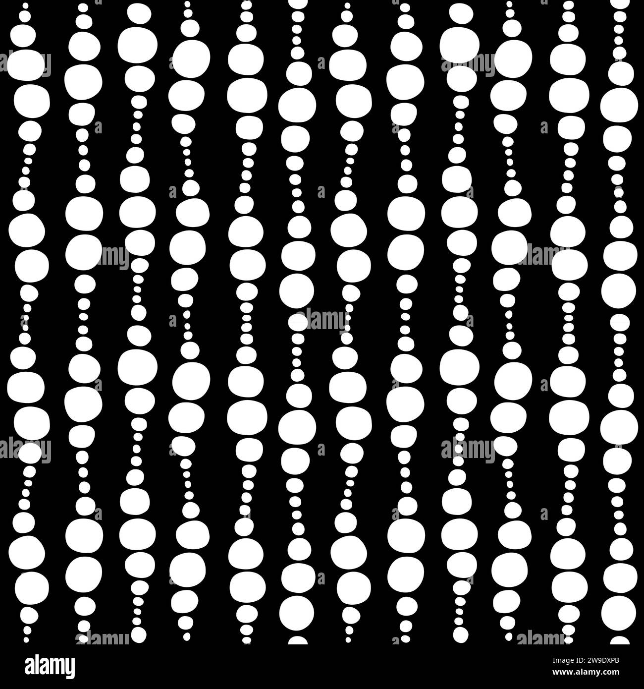 Seamless geometric pattern. Waves and circles in black and white ...
