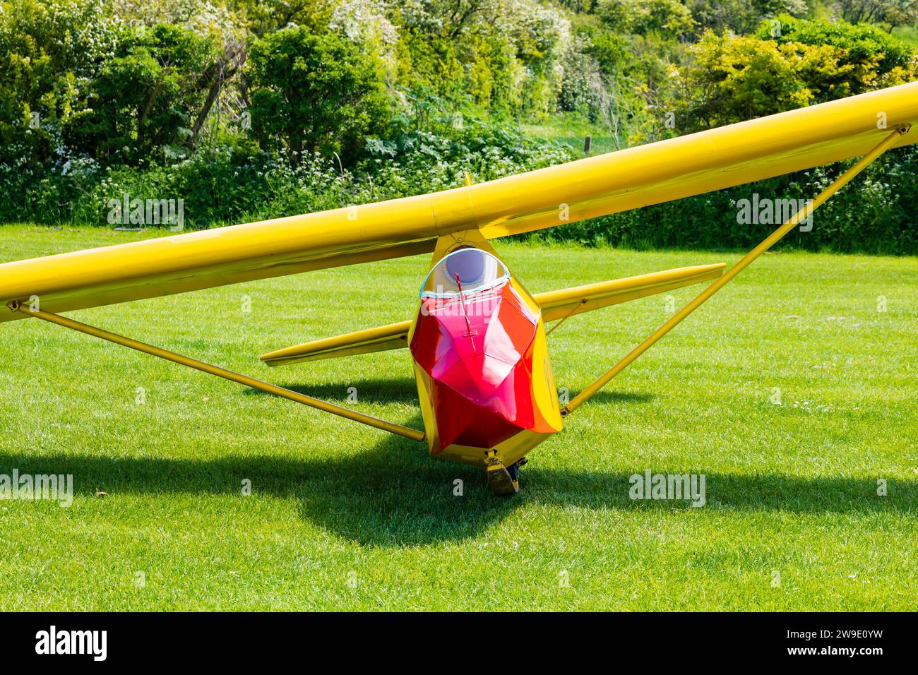 Vintage Slingsby T30b Prefect single seat glider at the London Gliding
