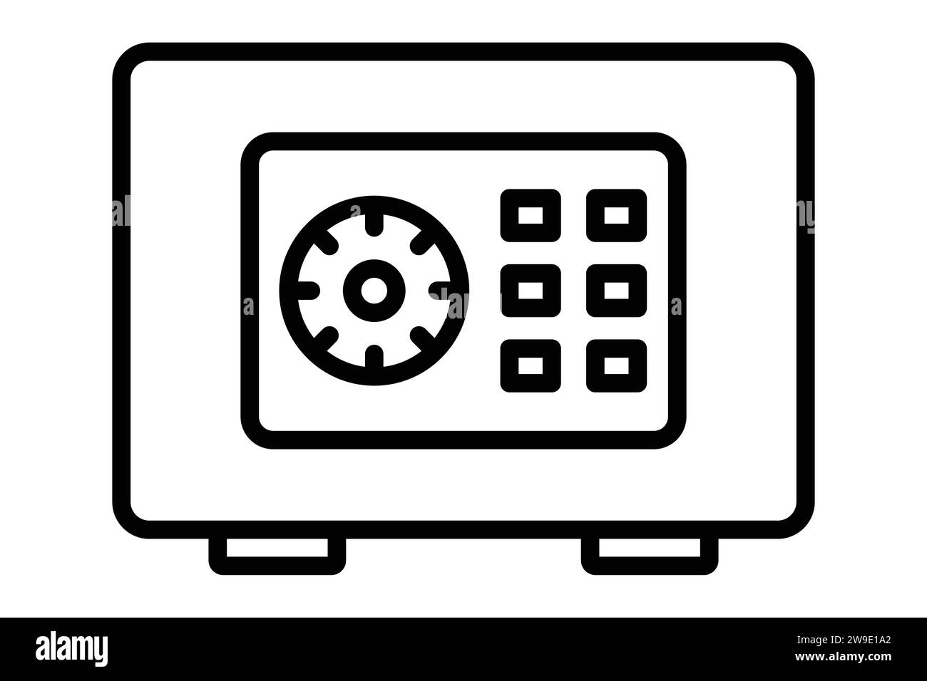 safe box icon. icon related to secure storage of valuables. line icon style. element