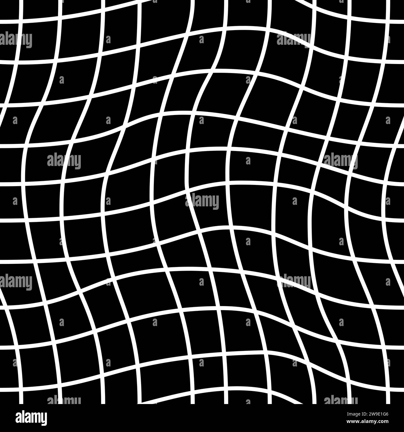 Seamless geometric pattern. Waves and circles in black and white ...