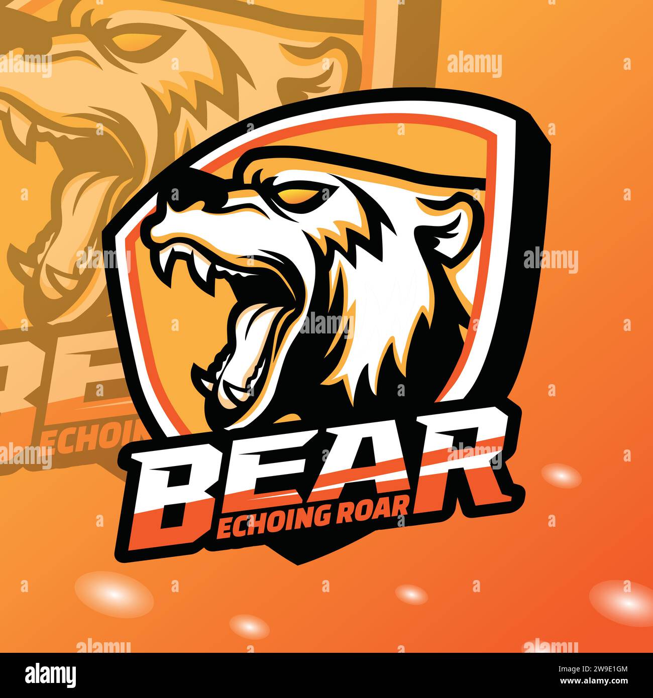 Angry Bear Roar Logo Mascot Vector. Bear Brand Logo Stock Vector Image