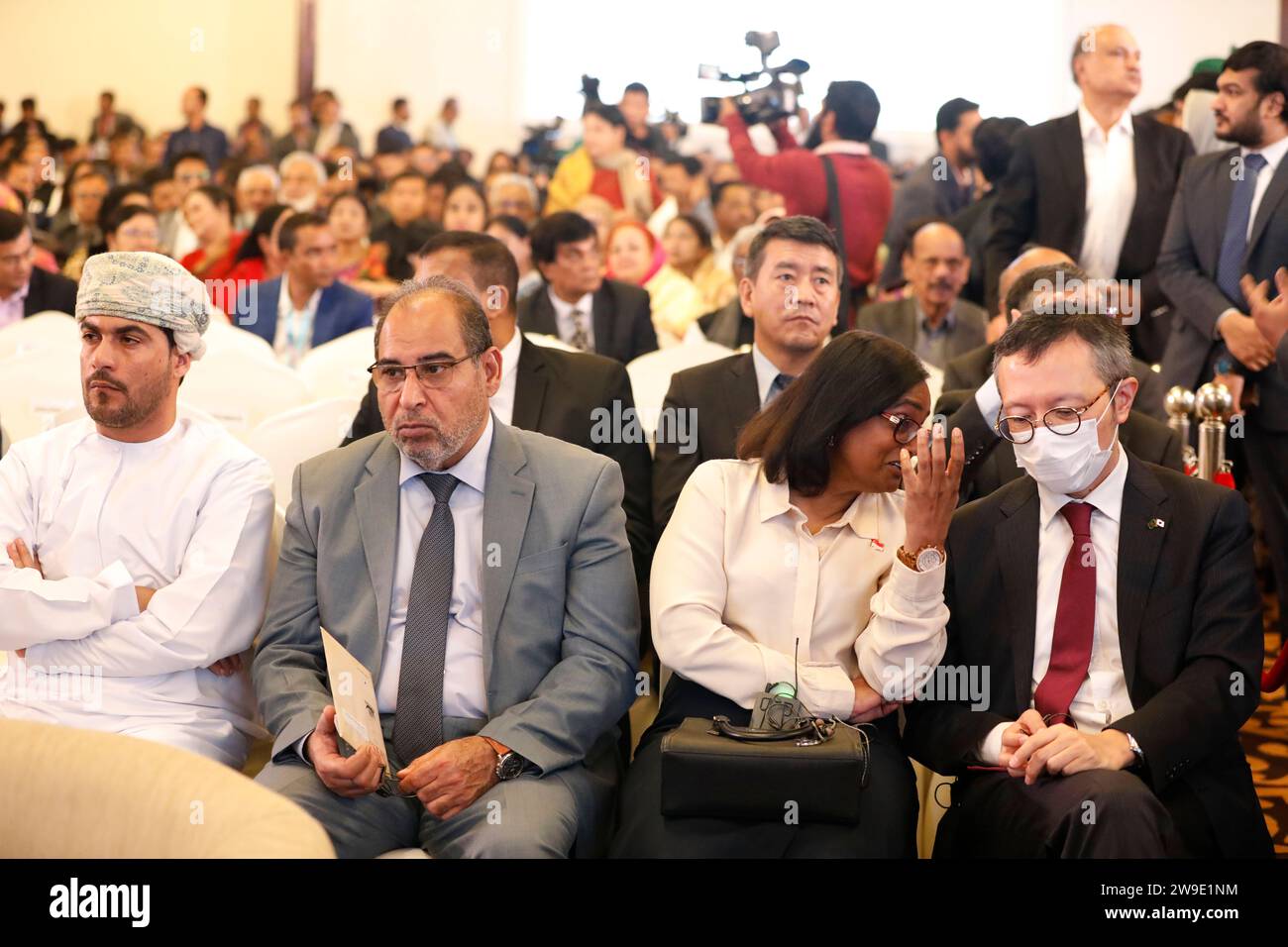Dhaka, Bangladesh - December 27, 2023: Local and foreign dignitaries were present at Sonargaon Hotel in Dhaka when Awami League's election manifesto w Stock Photo