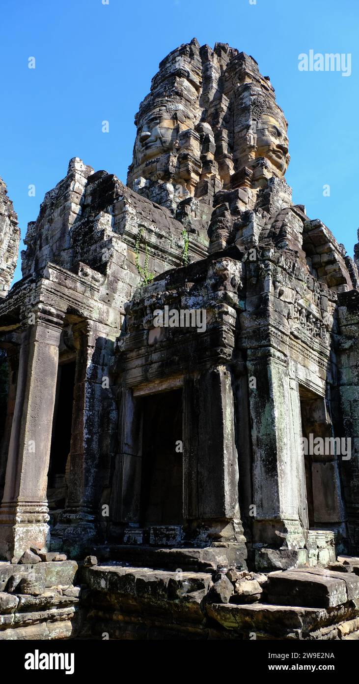 Bayon is a temple in Angkor Thom, an ancient city in Siem Reap, Cambodia Stock Photo