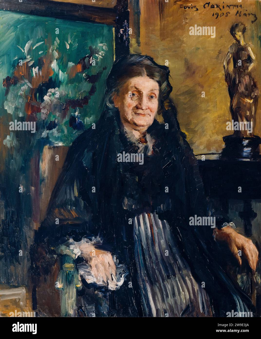 Frau Marie Moll, portrait painting in oil on canvas by Lovis Corinth, 1905 Stock Photo
