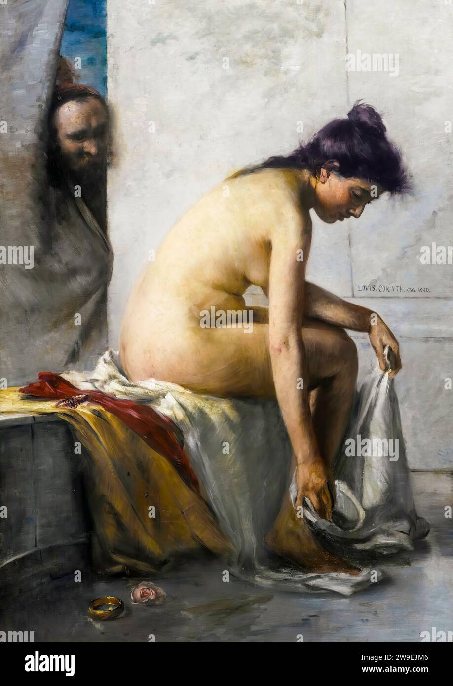 Lovis Corinth, Susanna im Bade (Susanna in the bath), painting in oil on canvas, 1890 Stock Photo