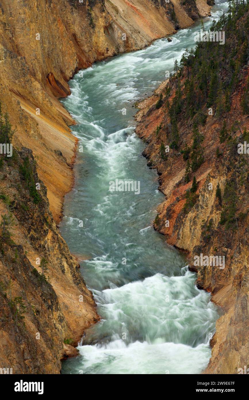 Grand Canyon of the Yellowstone from Artist Point, Yellowstone National Park, Wyoming Stock Photo