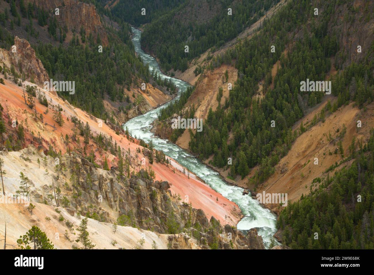 Grand Canyon of the Yellowstone from Grandview Point, Yellowstone National Park, Wyoming Stock Photo