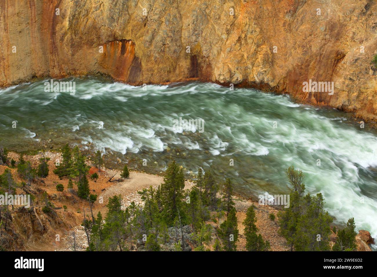 Grand Canyon of the Yellowstone from Lookout Point, Yellowstone National Park, Wyoming Stock Photo