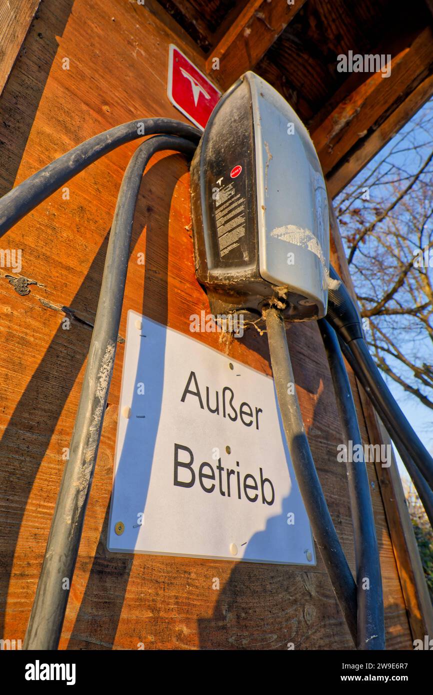 Kein Strom für das EAuto. Diese Ladestation für ElektroAutos ist