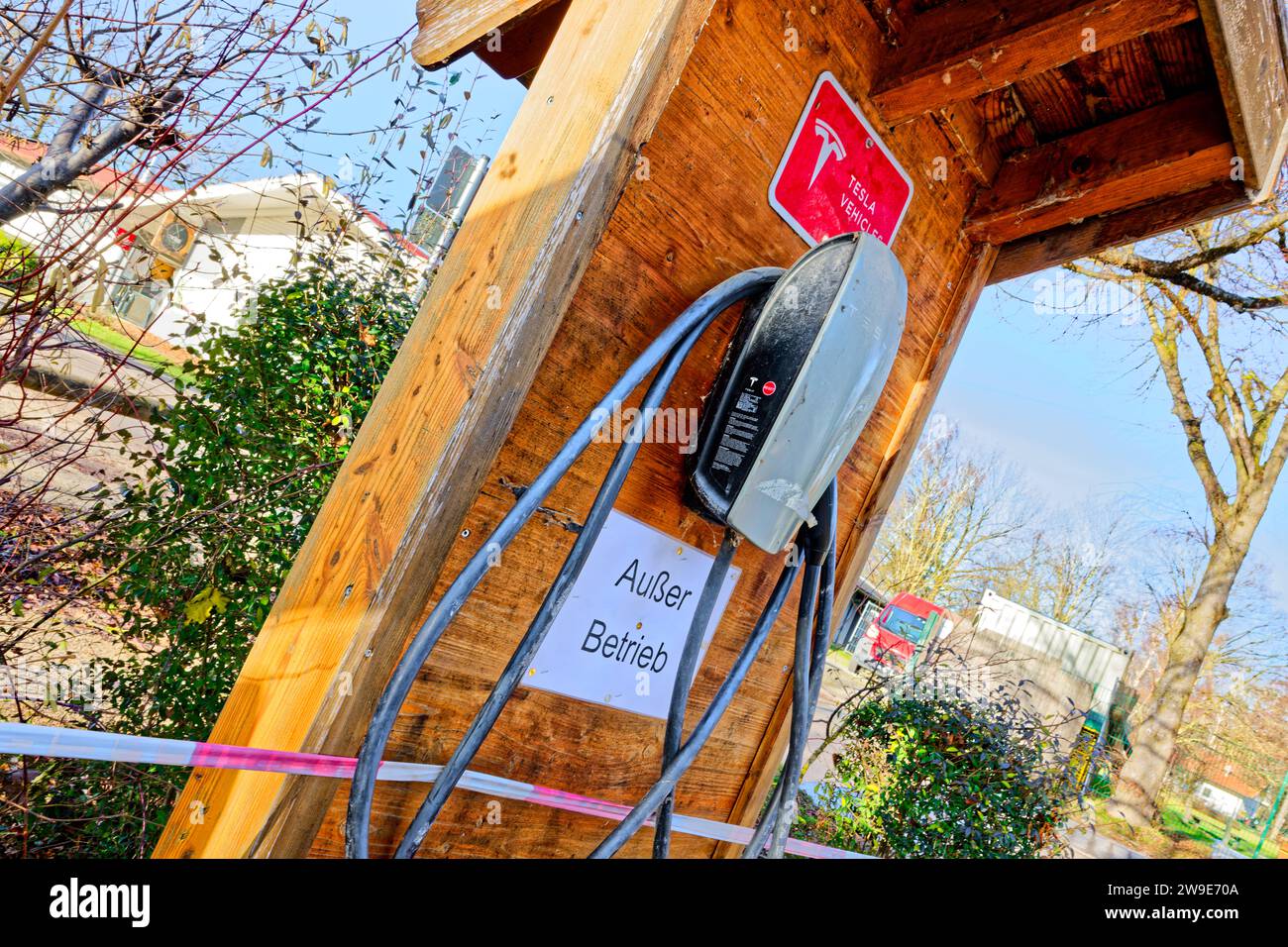 Kein Strom für das EAuto. Diese Ladestation für ElektroAutos ist