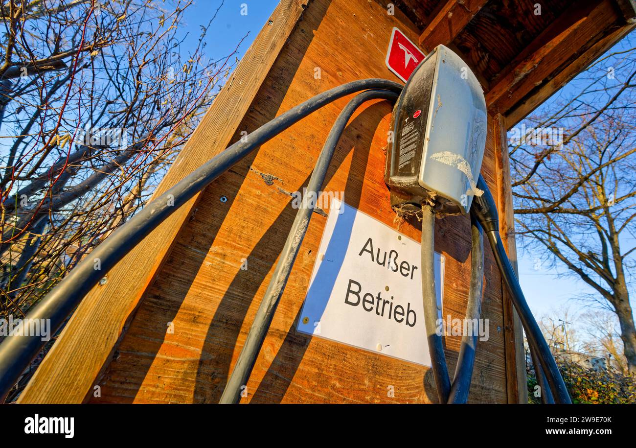 Kein Strom für das EAuto. Diese Ladestation für ElektroAutos ist