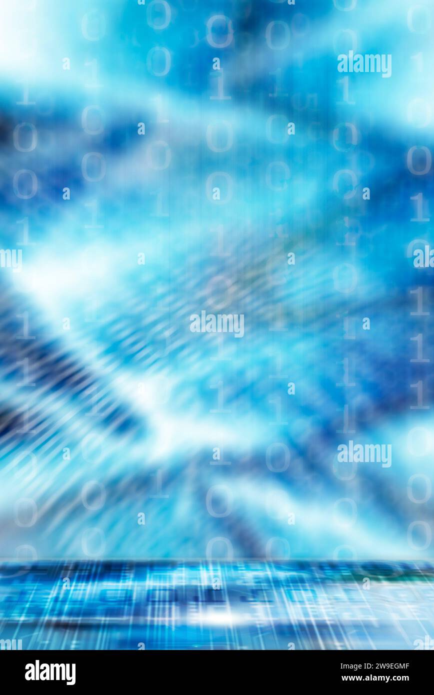 abstract technology background of binary digits Stock Photo - Alamy
